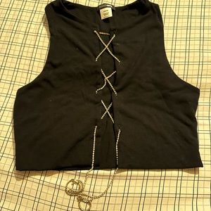 Open centered top with gems